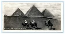 c1920's Cairo The Pyramids of Giza RPPC Photo Antique Postcard picture