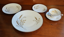 QUALITY CRAFTS WHISPERING WHEAT FINE PORCELAIN 5 PC DINNER SET BAVARIA GERMANY picture