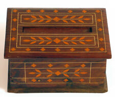 VINTAGE FANCY WOOD INLAY CIGARETTE BOX DISPENSER FINE QUALITY AND DETAIL  picture