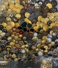 Lot of 240 Vintage Metal Buttons,Buckles, and Snaps picture