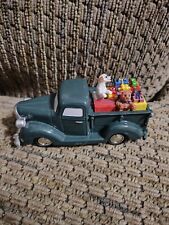 Lemax Bringing Home Presents Green Truck W Dog 94579 Christmas Village Accessory picture