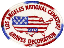 MINT Vintage 1979 Graves Decoration Los Angeles National Cemetery Patch CA picture
