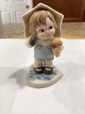 VTG 1986 Dolly Dingle Figurine Billy Bumps “Let Love Reign” w/Puppy & Umbrella picture
