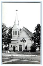 c1940's Catholic Church Ellsworth Wisconsin WI RPPC Photo Vintage Postcard picture