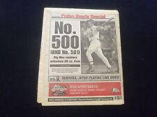 1999 AUGUST 6 NEW YORK POST NEWSPAPER - MARK MCGWIRE HITS HR #500 - NP 6081 picture