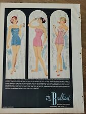 1956 women's swimsuits by Brilliant Sportswear 3 style vintage fashion ad picture