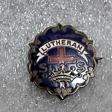 Vintage Sunday School SS Lutheran Silver Tone Pin Antique Signed Littles System picture