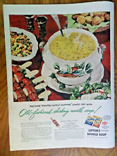 1945 Lipton's Old -Fashioned Chickeny Noodle Soup Ad  Pantry-Shelf Supper picture