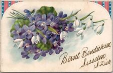 1909 SISSETON, South Dakota Embossed Greetings Postcard 