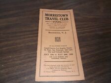 JULY 1928 MORRISTOWN NEW JERSEY TRAVEL CLUB ITINERARY  picture