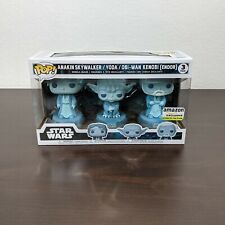 NEW Funko Pop Star Wars Across The Galaxy Force Ghost 3 Pack GITD -  picture