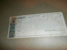 Vintage 1872 Mifflin Township PA Catherine Stine Money Payment Note w/ Stamps picture