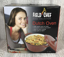 Field Chef 3.7 quart / 3.5 liter Dutch Oven Red Enamelled Cast Iron NIB FC-089 picture