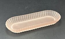 Vintage Pink Satin Glass Dresser Vanity Tray Frosted *So Pretty* picture