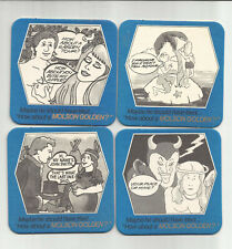 Set of 6 1985 Era Molson Golden Beer Coasters By-Molson Of Canada 