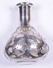 Antique Sterling Overlay Alvin Perfume Bottle Only Vase picture