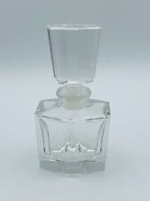 Pretty Glass Perfume Bottle Empty Cute Small 4” Vintage picture
