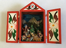 Peru Folk Art Vintage Peruvian Shadow Box Miniature Handicraft Retalbo~6-3/8