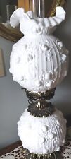 Fenton Lamp Cabbage Rose Gone with The Wind style Vintage.  C-Top picture