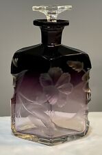 Moser Karlsbad Art Nouveau Intaglio Engraved Perfume Bottle Genuine￼ Cut Glass picture