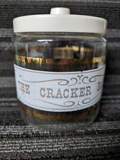 Vintage Pyrex The Cracker Barrel Glass Canister Jar w/Lid Mid-Century picture