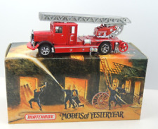 Vintage Matchbox Collection Yesteryear Fire YFE03 truck  1933 Cadillac Fire Wago picture
