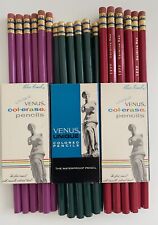 LOT 25 Vintage Venus Drawing Pencils Unsharpened USA Art Green Red Purple picture
