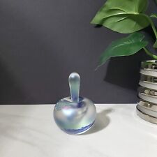 Brian Maytum Studios Signed 1992 Blue Iridescent Swirl Art Glass Perfume Bottle picture