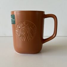Starbucks 2024 Brick Terra Orange Recycled Ceramic Triangle Mug NEW picture
