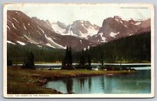 The Heart Of The Rockies Mountains Tree Line Lake C1912 WB Postcard R9 picture