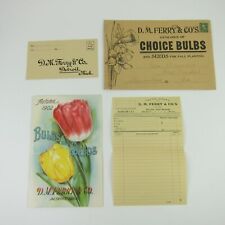 Catalog D.M. Ferry & Co Flower Bulbs & Seeds Advertising Lot Autumn Antique 1902 picture