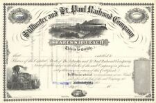 Stillwater and St. Paul Railroad Co. - Minnesota Railway Unissued Stock Certific picture