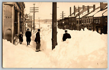 RPPC Real Photo Postcard - Maine, Belfast - Storm of Jan. 5, 1912, About 3 Ft picture