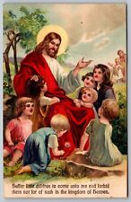 Vintage Postcard Religious Jesus Speaking to Children *C7998 picture