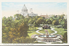 1920's Postcard State Capitol and Central Park St. Paul Minnesota picture