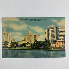Postcard Florida Miami FL Indian Creek Ocean Hotel Saxony 1958 Linen Posted picture
