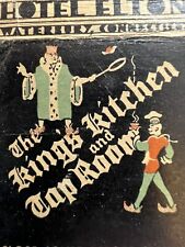 Hotel Elton King's Kitchen and Tap Room Matchbook Cover Waterbury Connecticut picture