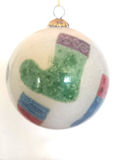 Li Bien Stockings Theme Reverse Painted Christmas Ornament picture