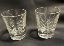 Clear Glass, Etched Shot Glasses. picture