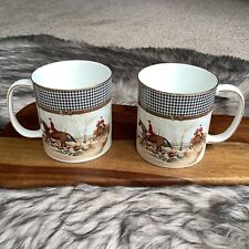 Vintage Polo Ralph Lauren Wedgwood Bone China Balmoral Hunt Equestrian Mugs Cups picture