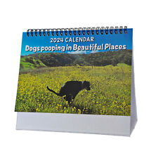 2024 Funny Dog Pooping Wall Calendar Unique Calendar Gift Gag Gift for Friends  picture