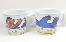 Vintage Sesame Street Bert & Ernie Cookie Monster Small Cup Set  picture