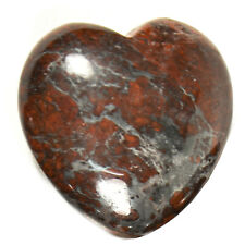 Pair 30mm Brecciated Deep Red Jasper w/ Quartz & Hematite Hearts - China (2PCs) picture