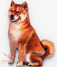 Wooden refrigerator or fridge dog magnet of Akita picture