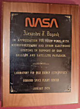 1978 NASA Lab For High Energy Astrophysics  Godard Space Center Award Plaque picture