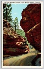 Narrows Williams Canyon Manitou Springs Colorado Country Road Vintage Postcard picture