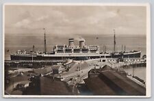 Postcard New York Schnelldampfer Hamburg Amerika Linie Steam Liner At Port RPPC picture