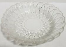 Vintage Clear Pretzel Glass Trinket Dish 7 1/2 Inches Wide picture