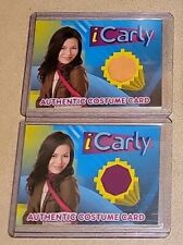 2009 Topps iCarly WORN COSTUME CARD Lot (2)-Scarf & Shirt Miranda Cosgrove RARE picture