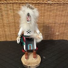 White Wolf  Navajo  Doll Native American Indian  Vintage 8” Carved picture